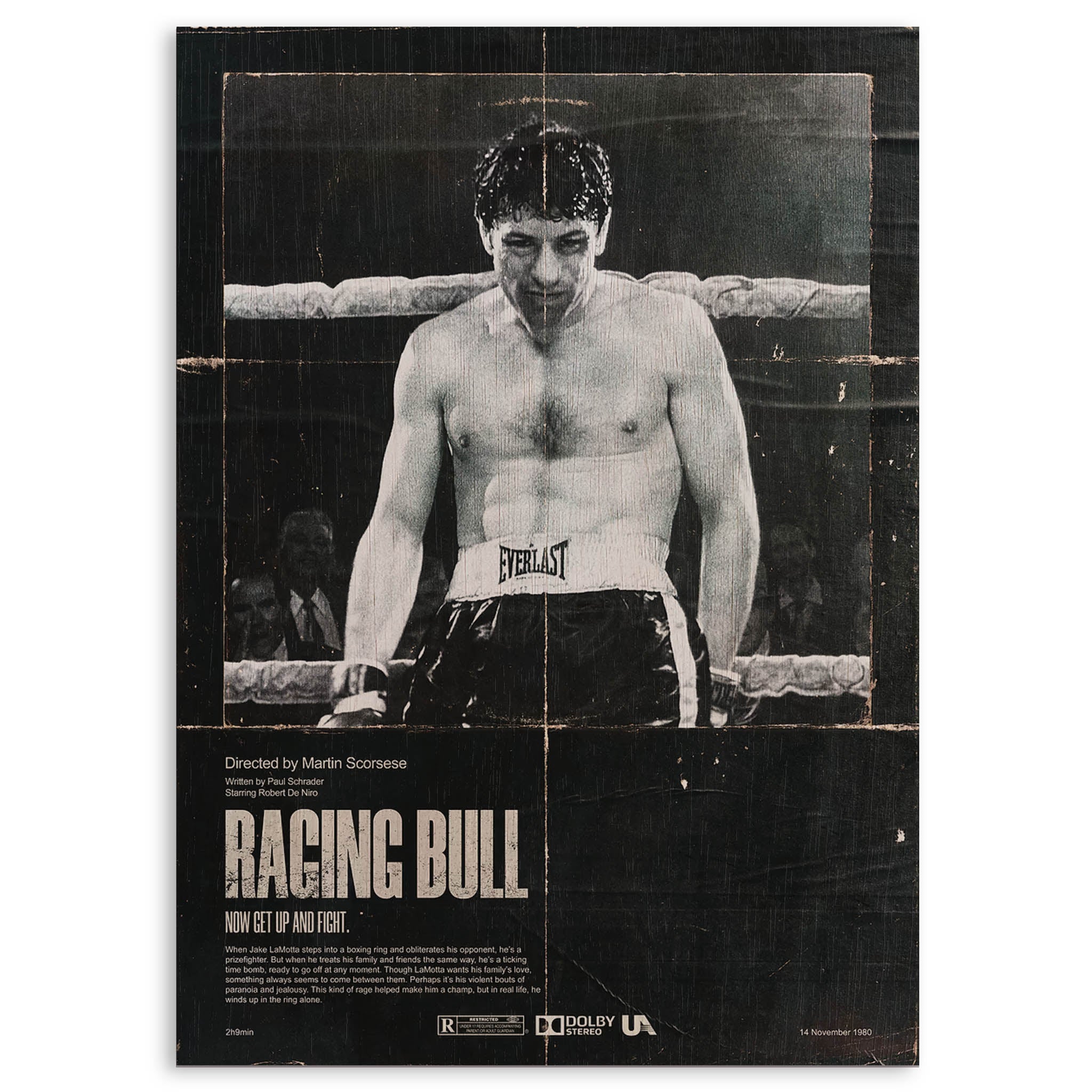 Raging Bull Wood Print by OnWood Australia