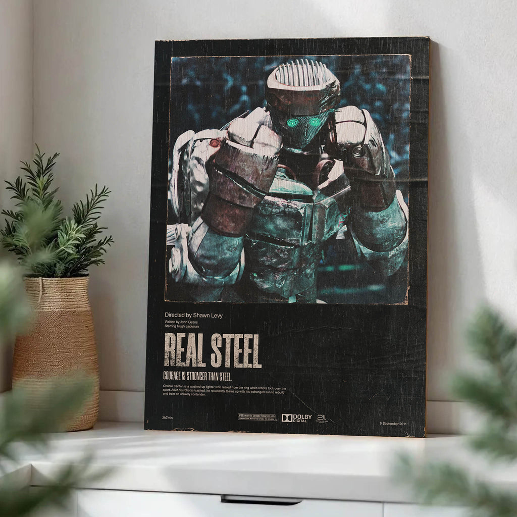 Real Steel Wood Print by OnWood Australia