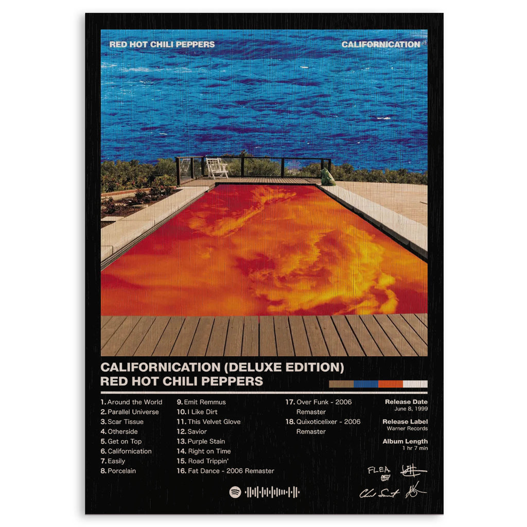 Red Hot Chili Peppers Californication Wood Print by OnWood Australia