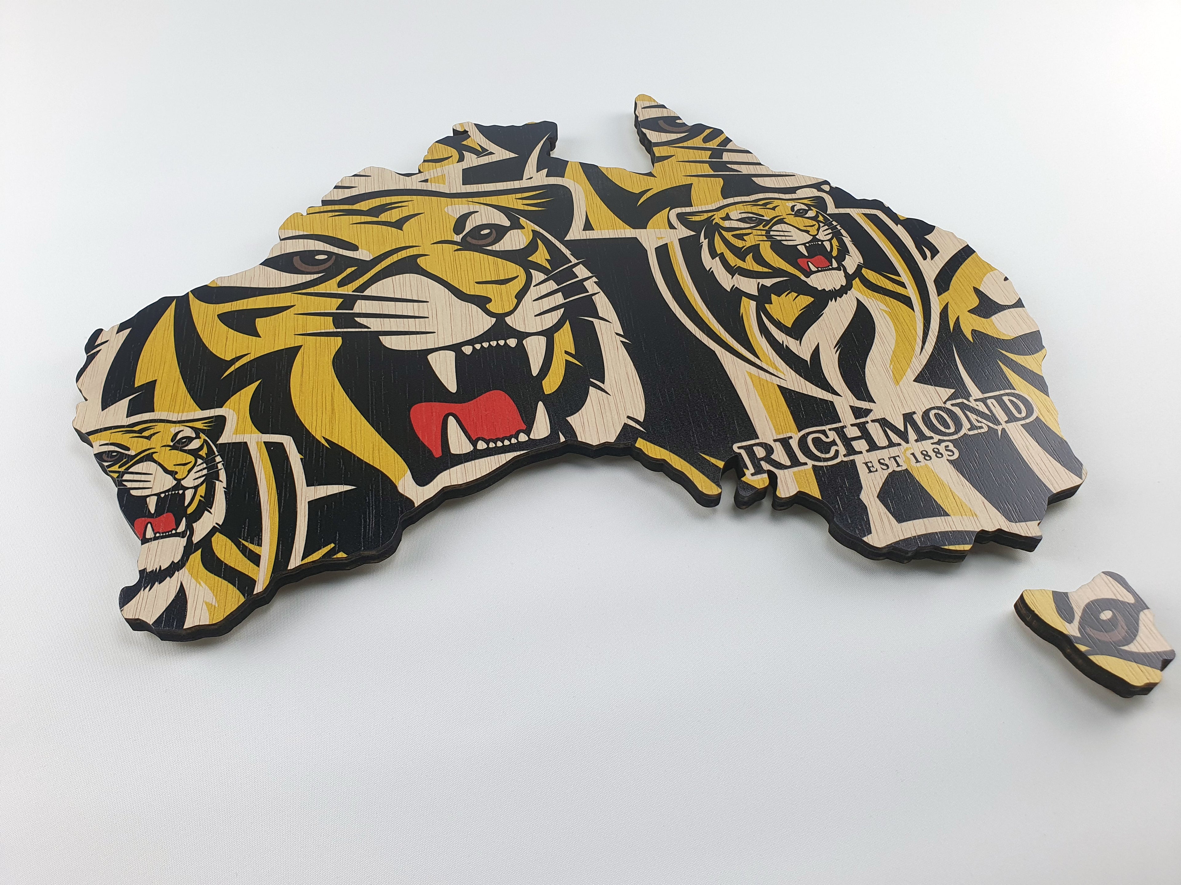 Australia Wood Print Map - Logo Request