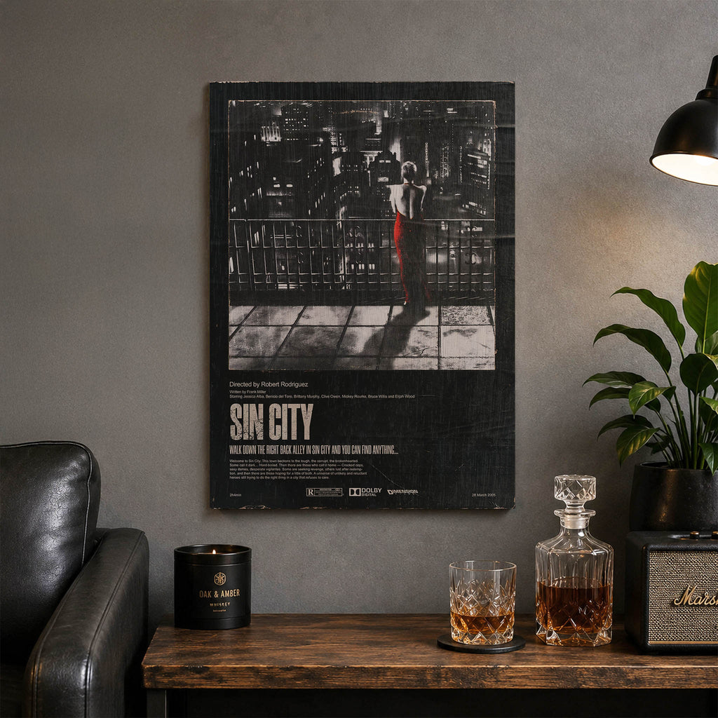 Sin City Wood Print by OnWood Australia