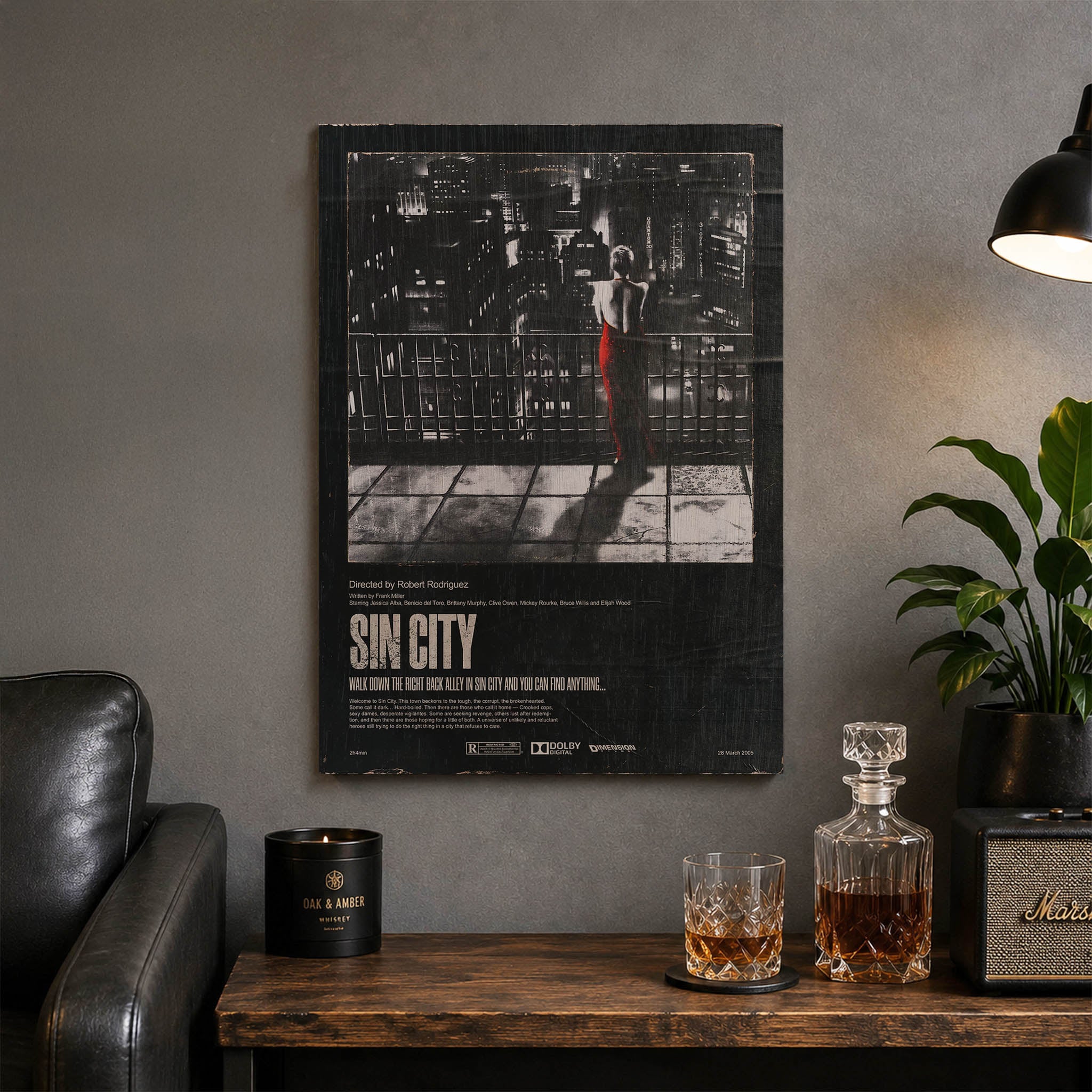 Sin City Wood Print by OnWood Australia