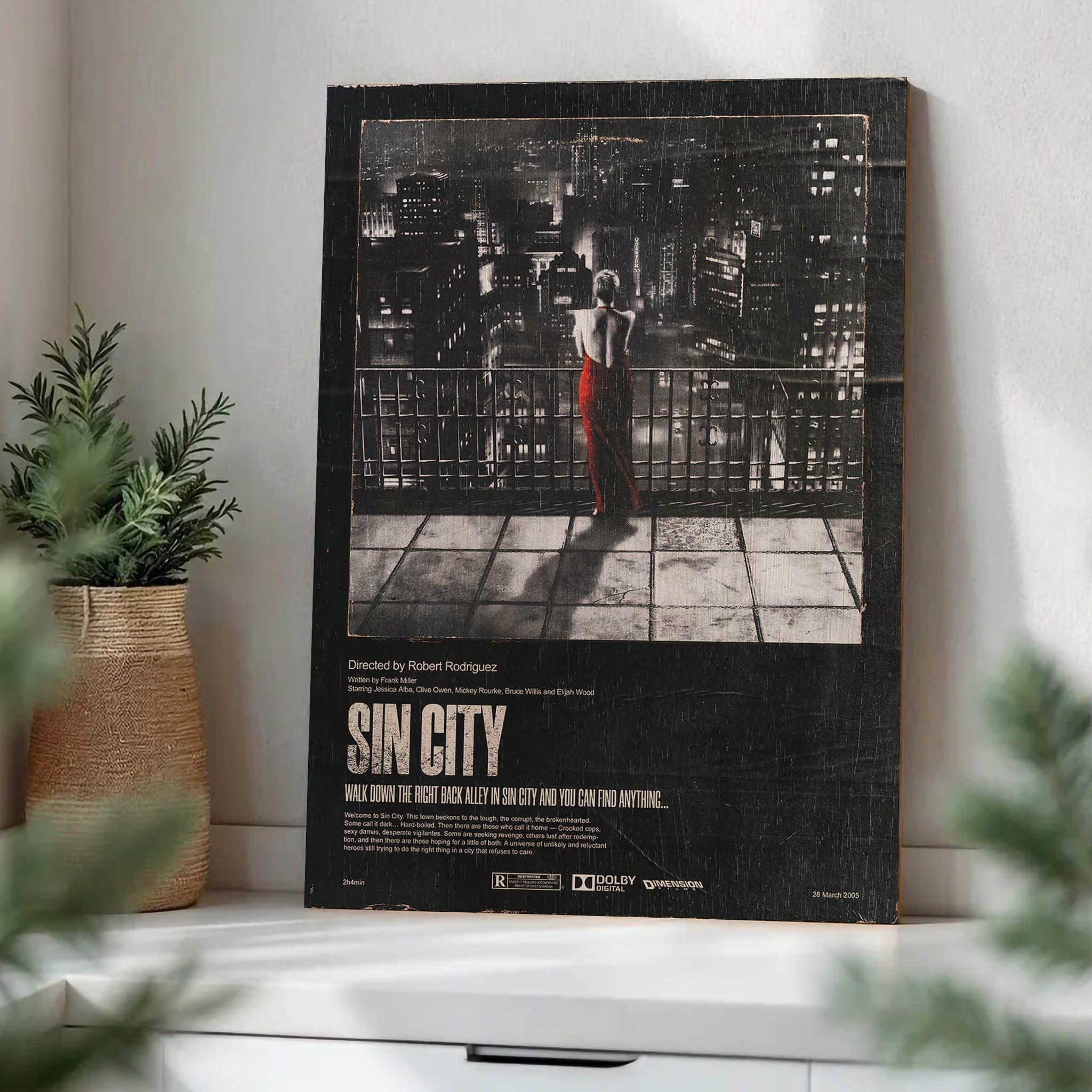 Sin City Wood Print by OnWood Australia