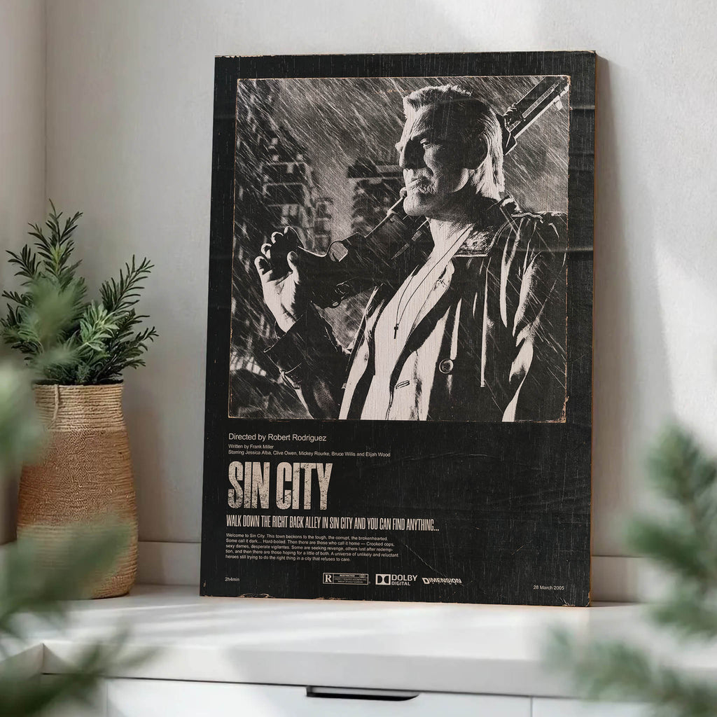 Sin City Wood Print by OnWood Australia
