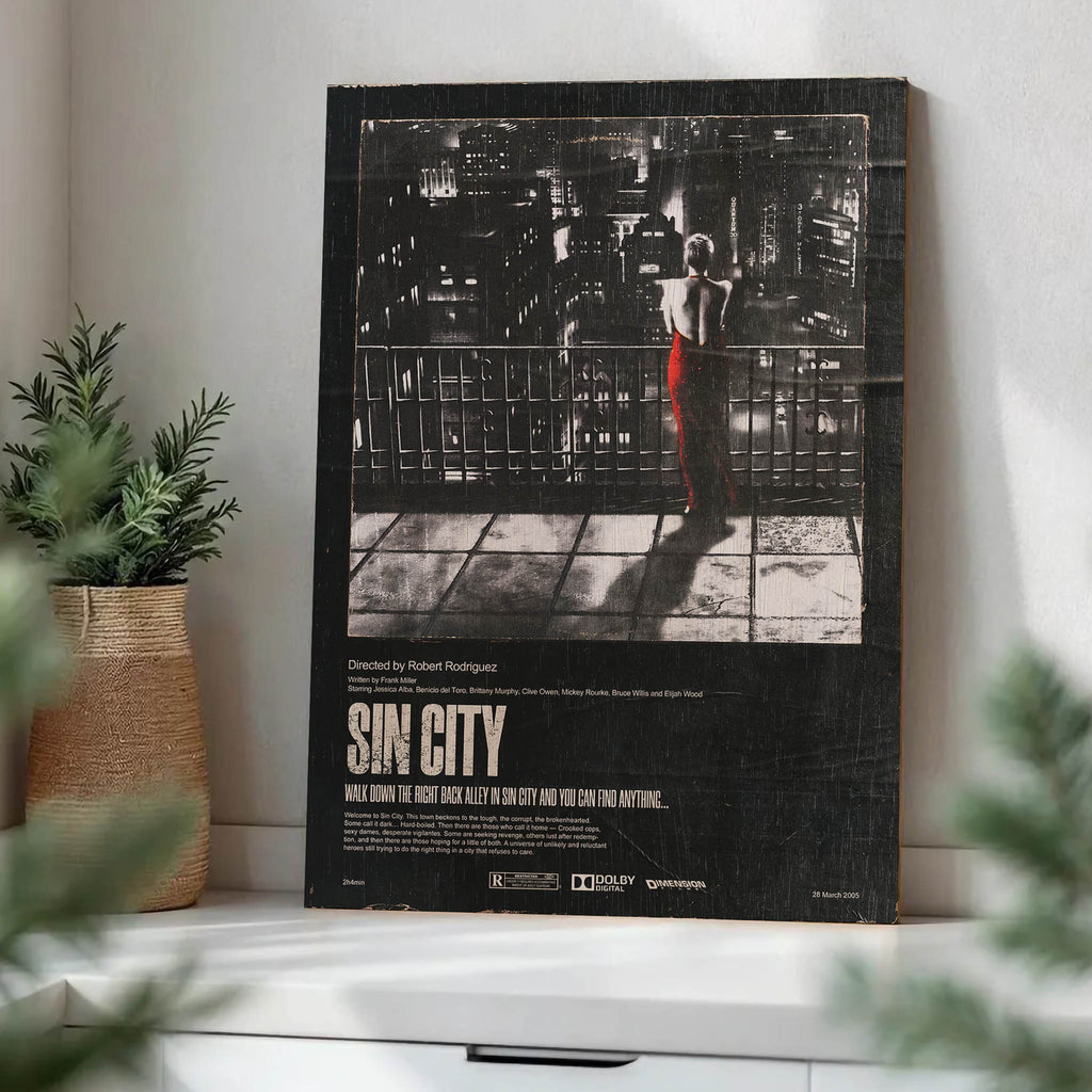 Sin City Wood Print by OnWood Australia
