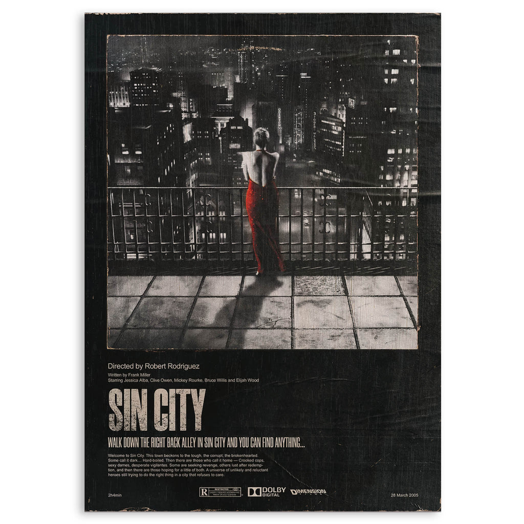 Sin City Wood Print by OnWood Australia