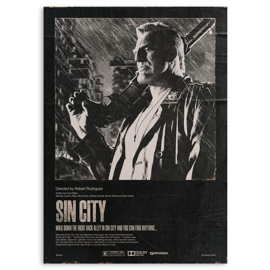 Sin City Wood Print by OnWood Australia