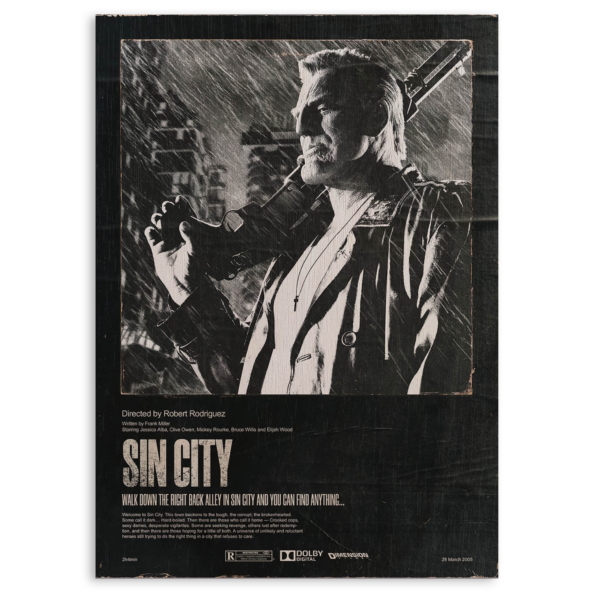 Sin City Wood Print by OnWood Australia