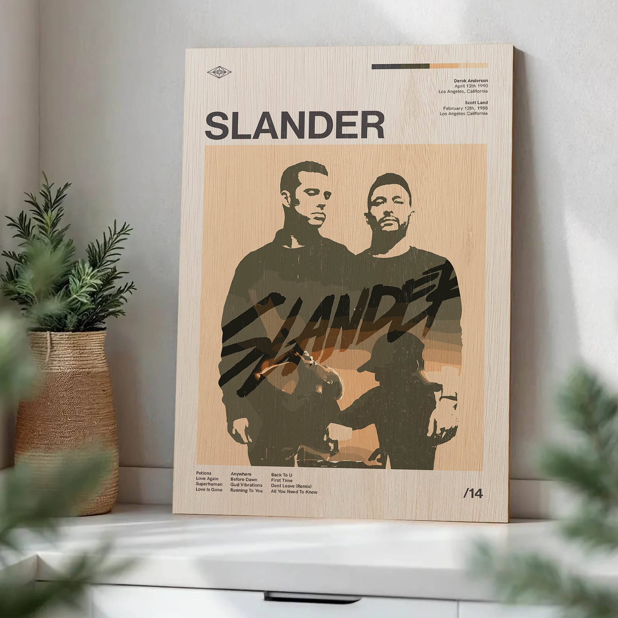 SLANDER Wood Print by OnWood Australia