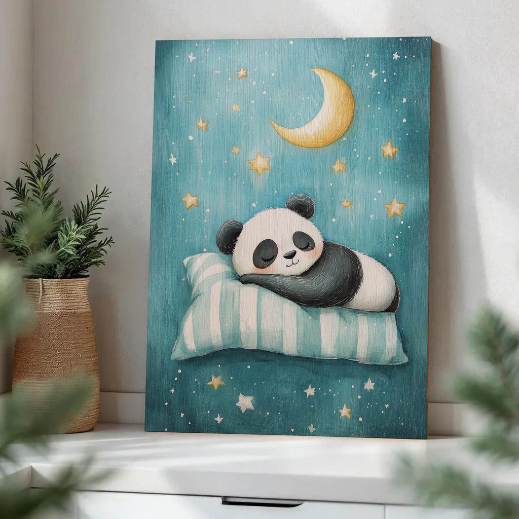 Sleeping Panda Wood Print by OnWood Australia