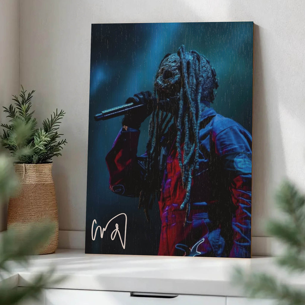 Slipknot Corey Taylor Wood Print by OnWood Australia