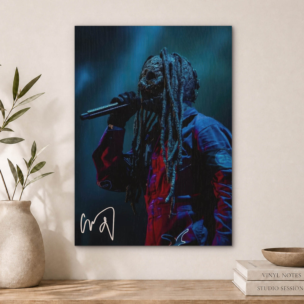 Slipknot Corey Taylor Wood Print by OnWood Australia