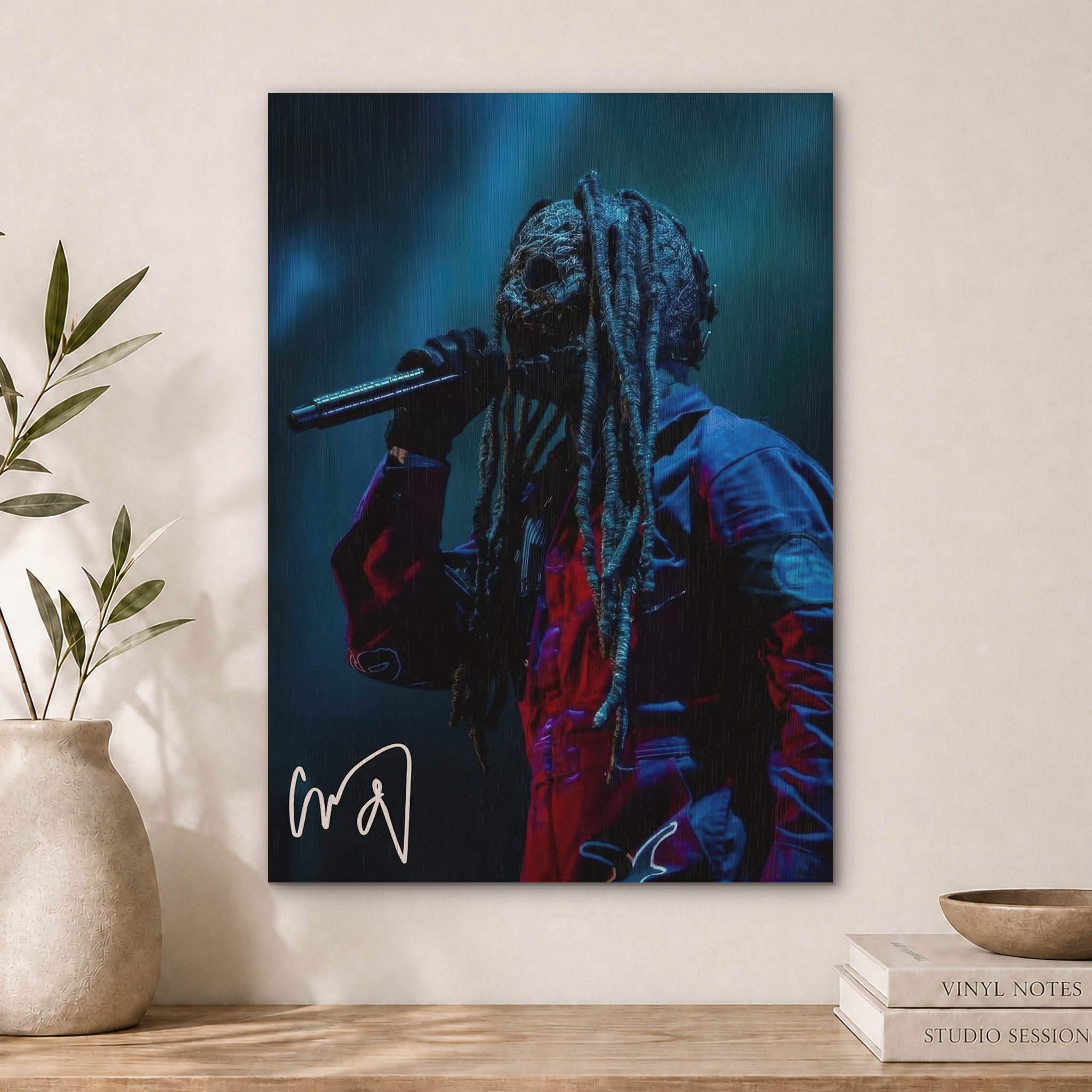 Slipknot Corey Taylor Wood Print by OnWood Australia