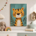 Smiling Tiger Wood Print by OnWood Australia