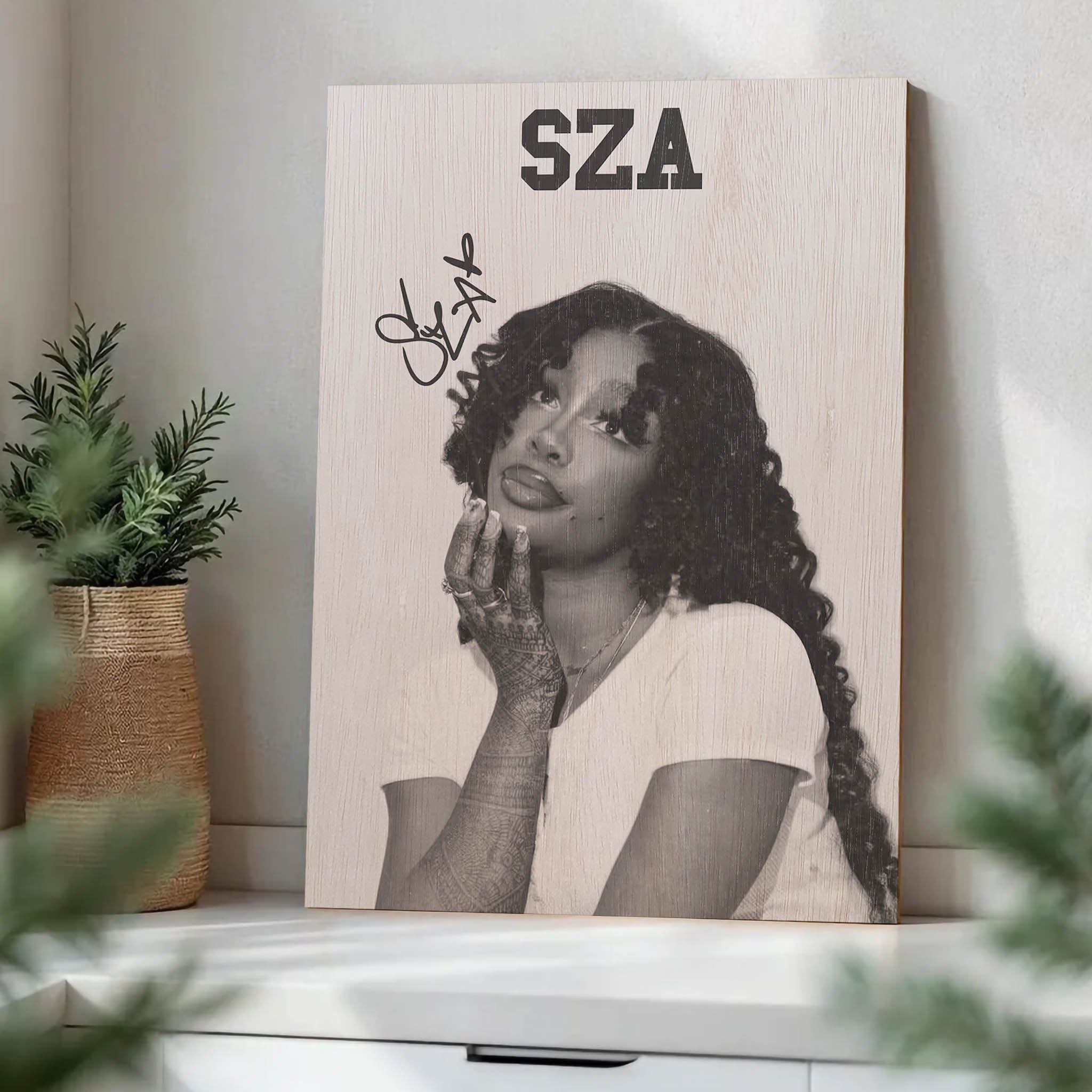 SZA Wood Print by OnWood Australia