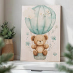 Teddy Bear Hot Air Balloon Wood Print by OnWood Australia