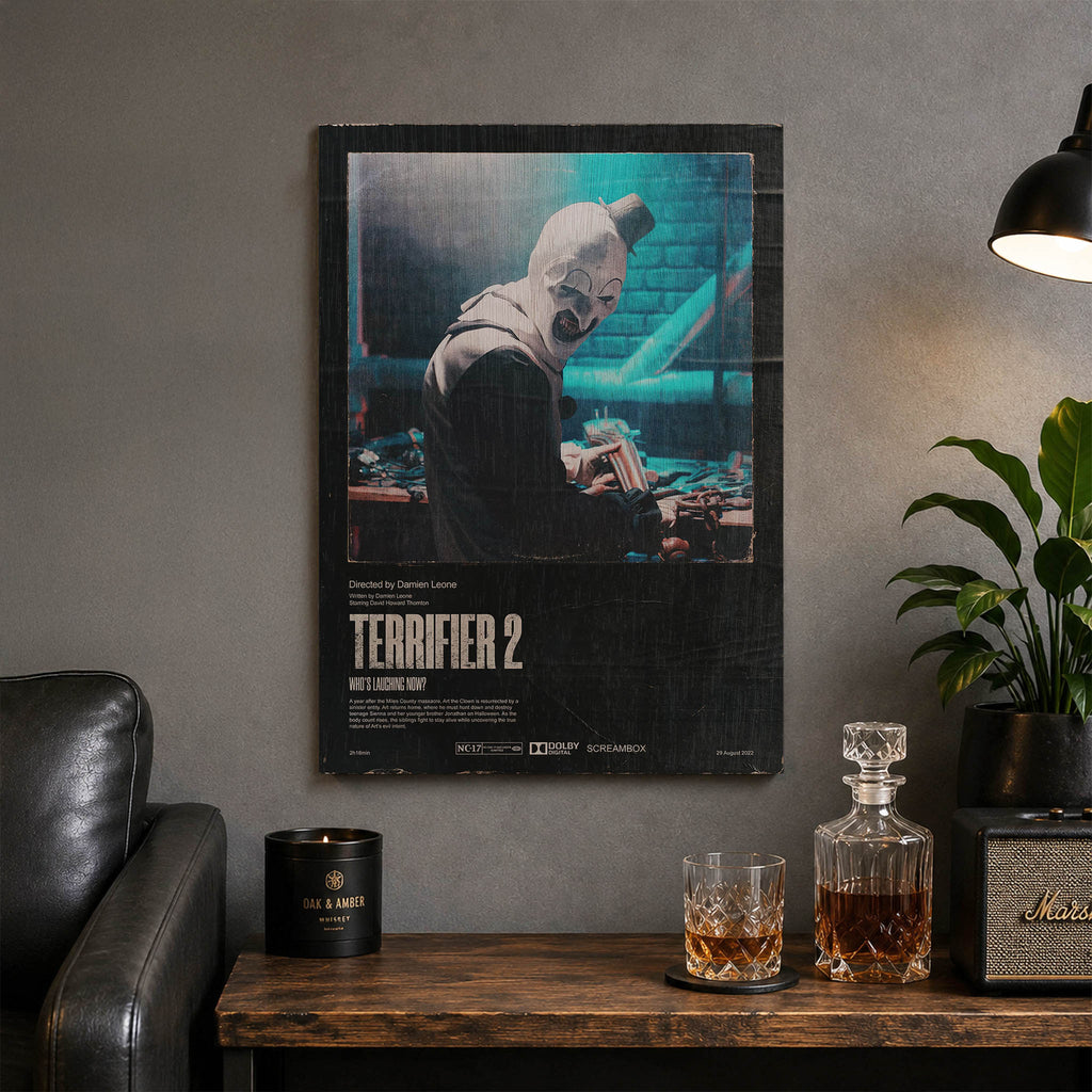 Terrifier 2 Wood Print by OnWood Australia