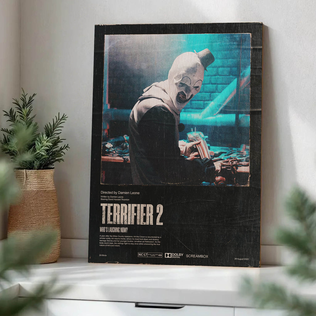 Terrifier 2 Wood Print by OnWood Australia