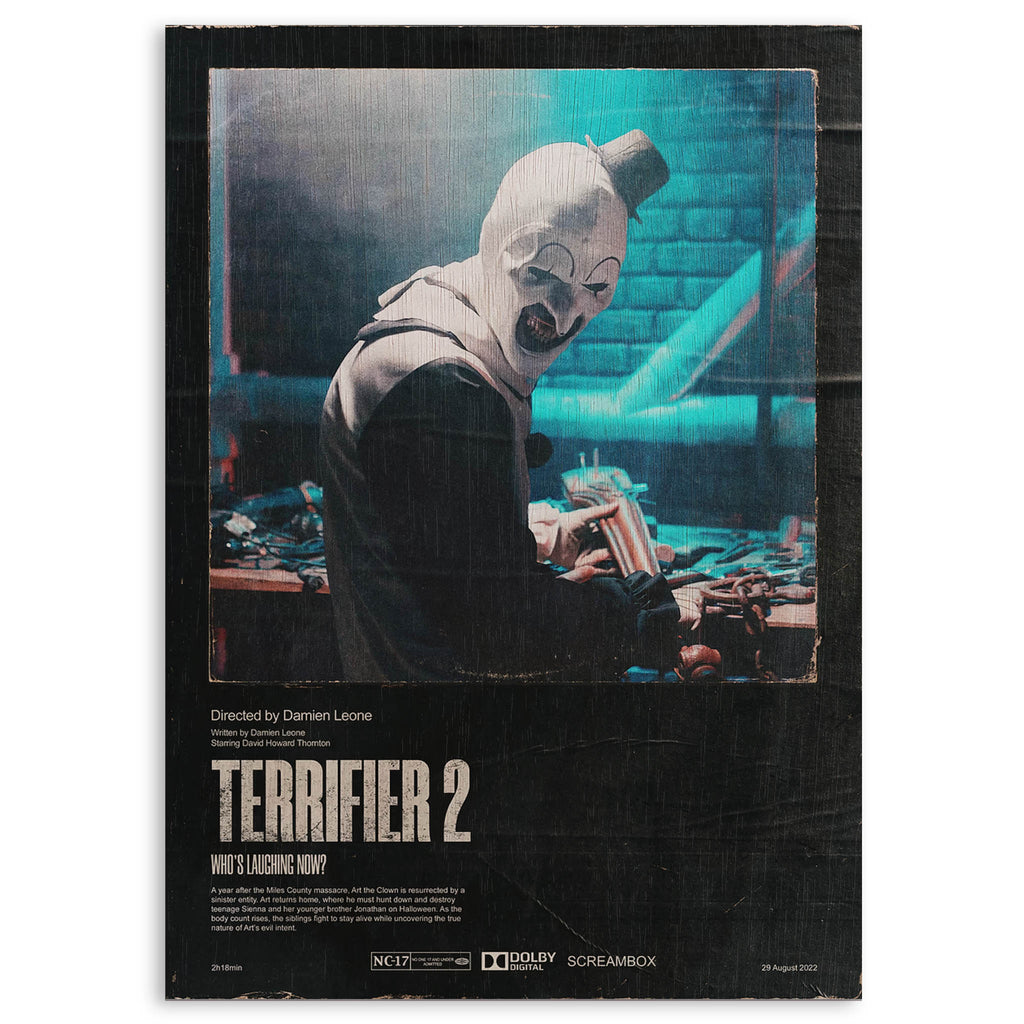 Terrifier 2 Wood Print by OnWood Australia