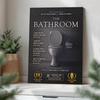 The Bathroom Movie Parody Wood Print by OnWood Australia