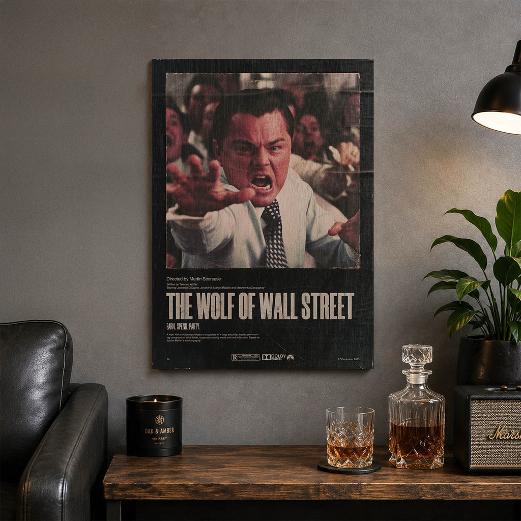 The Wolf of Wall Street Wood Print by OnWood Australia
