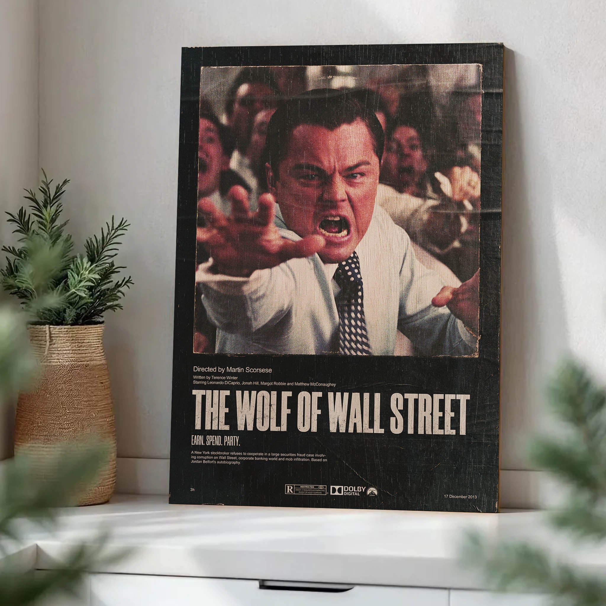 The Wolf of Wall Street Wood Print by OnWood Australia