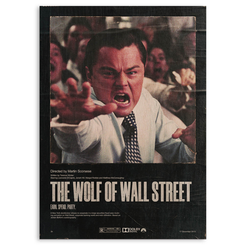 The Wolf of Wall Street Wood Print by OnWood Australia