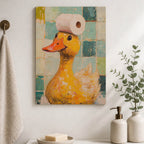 Toilet Paper Duck Wood Print by OnWood Australia