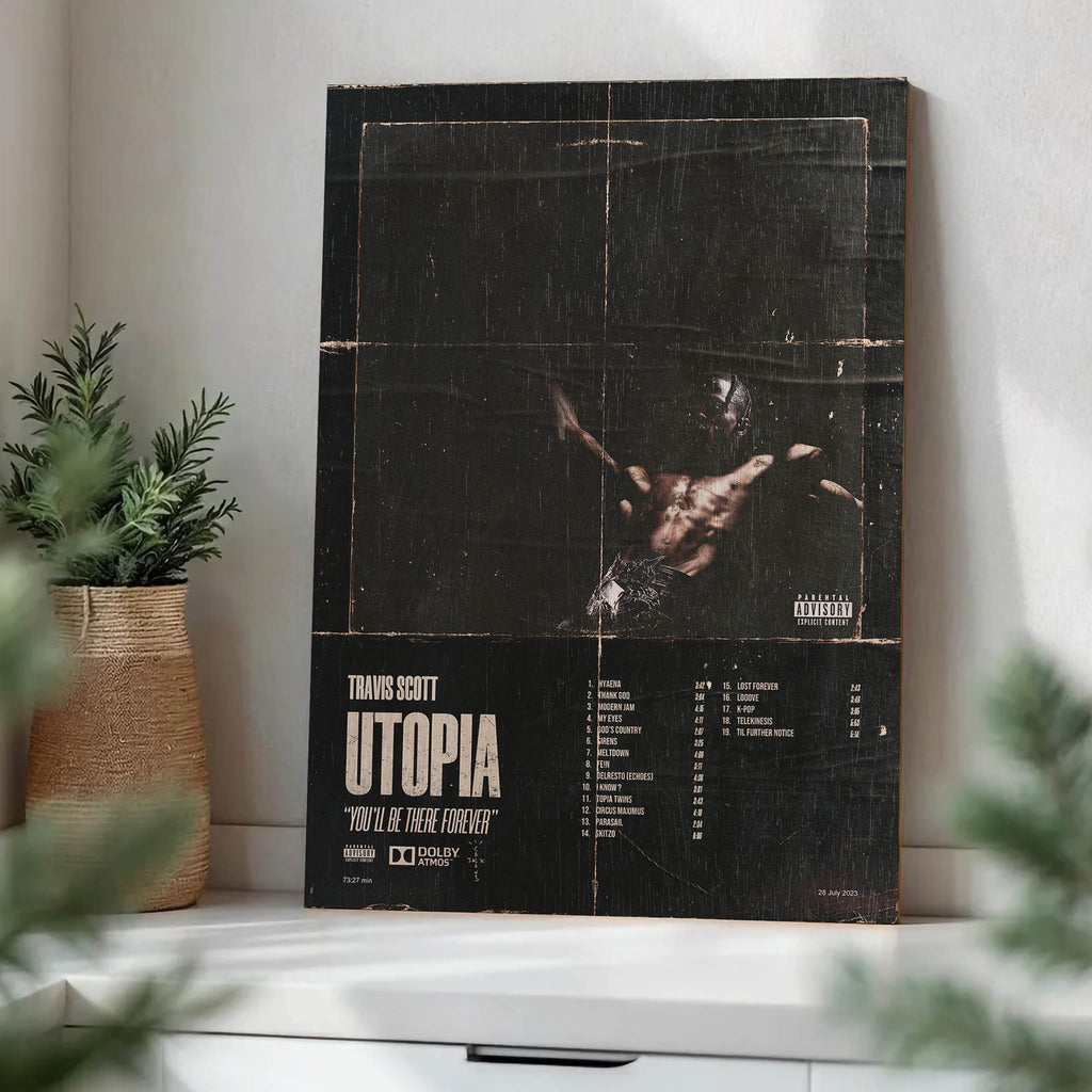 Travis Scott Utopia Wood Print by OnWood Australia