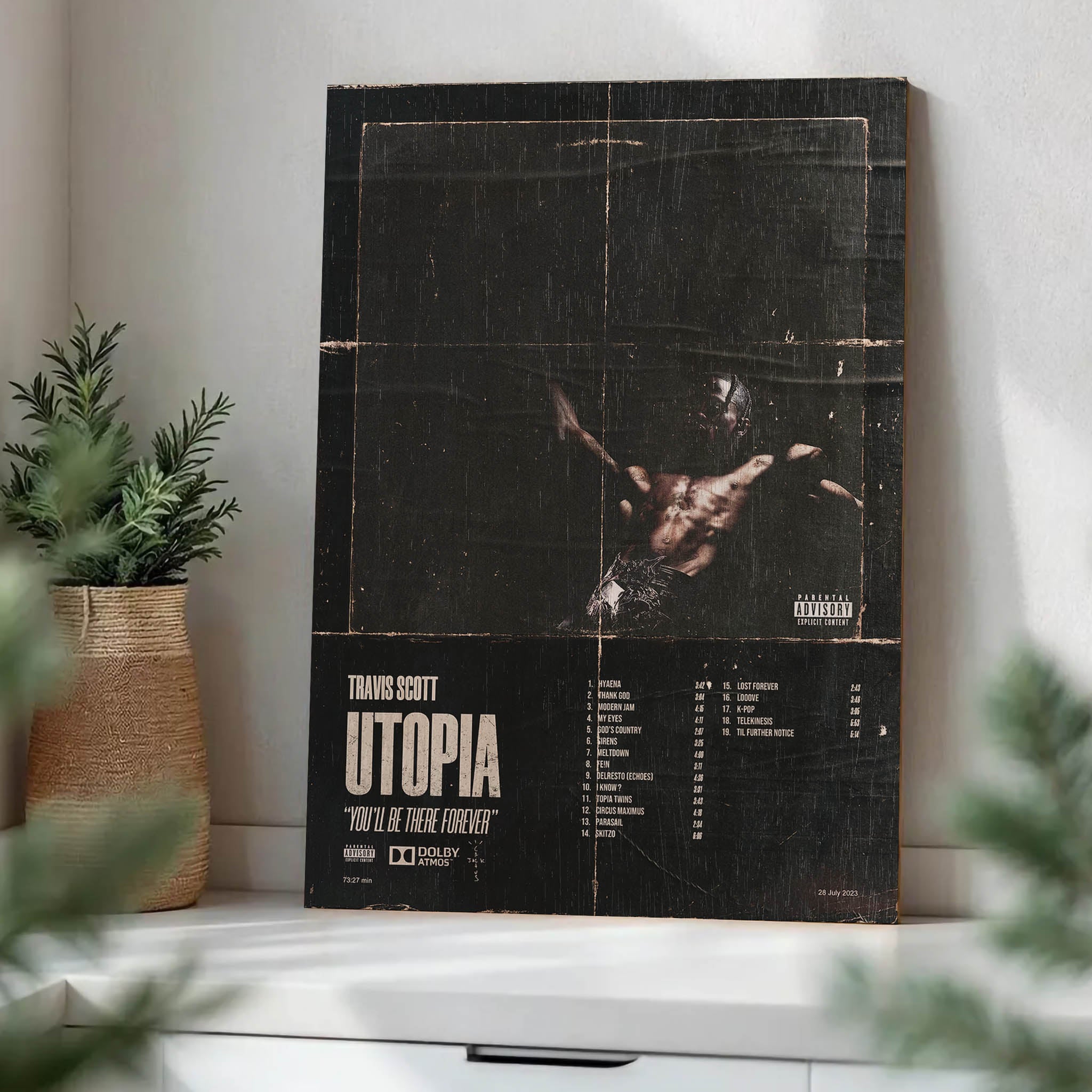 Travis Scott Utopia Wood Print by OnWood Australia