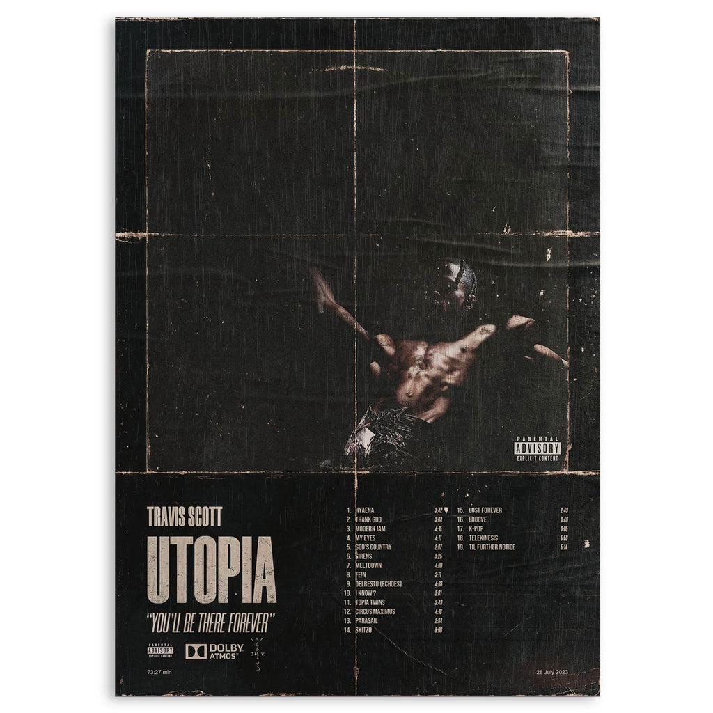 Travis Scott Utopia Wood Print by OnWood Australia