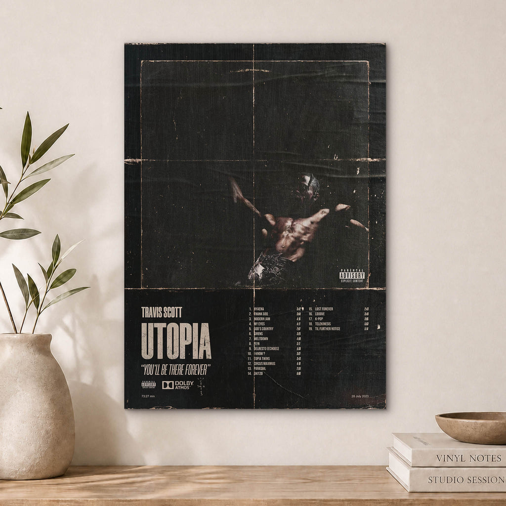 Travis Scott Utopia Wood Print by OnWood Australia