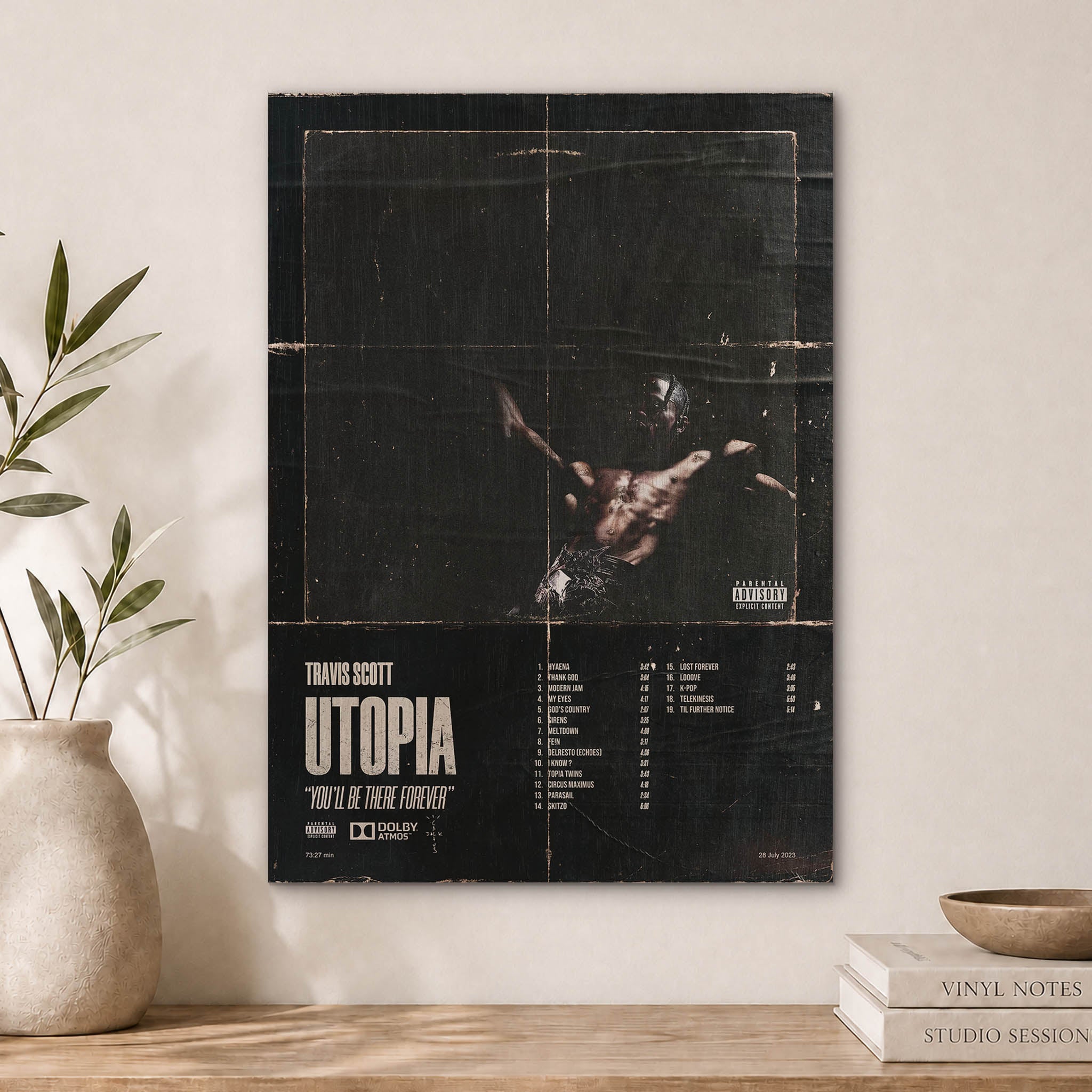 Travis Scott Utopia Wood Print by OnWood Australia
