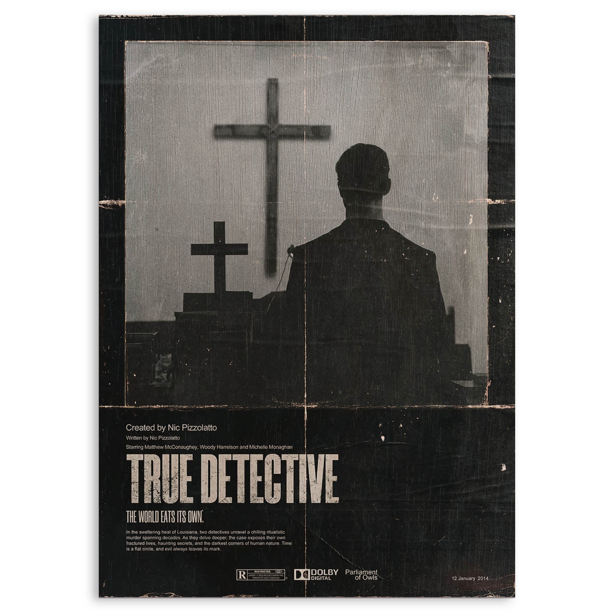 True Detective Wood Print by OnWood Australia