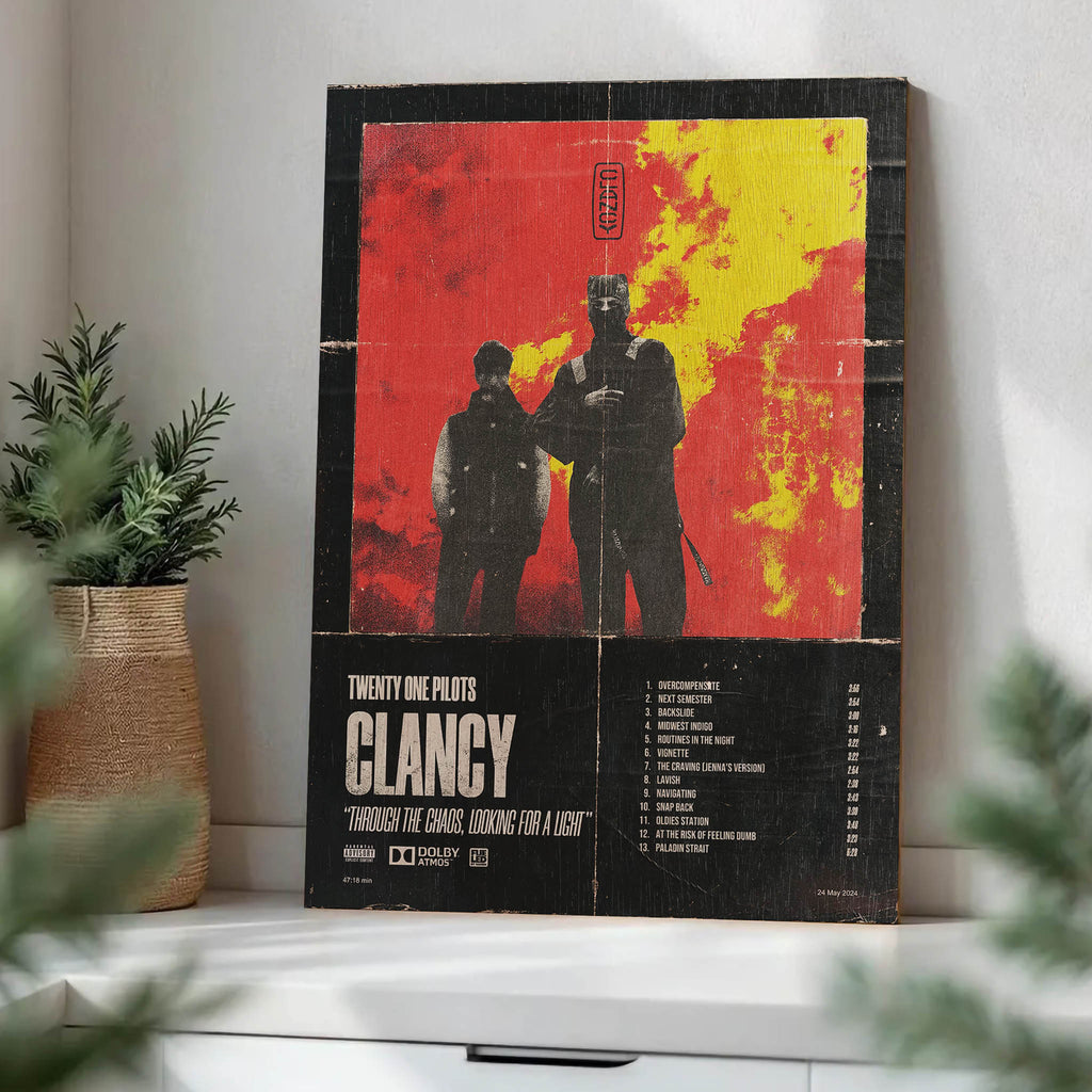 Twenty One Pilots Clancy Wood Print by OnWood Australia