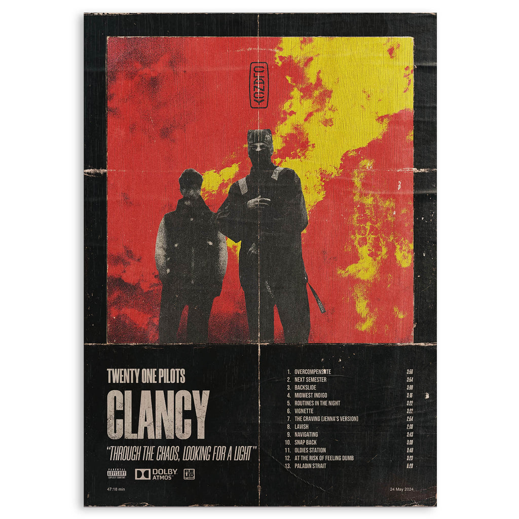 Twenty One Pilots Clancy Wood Print by OnWood Australia