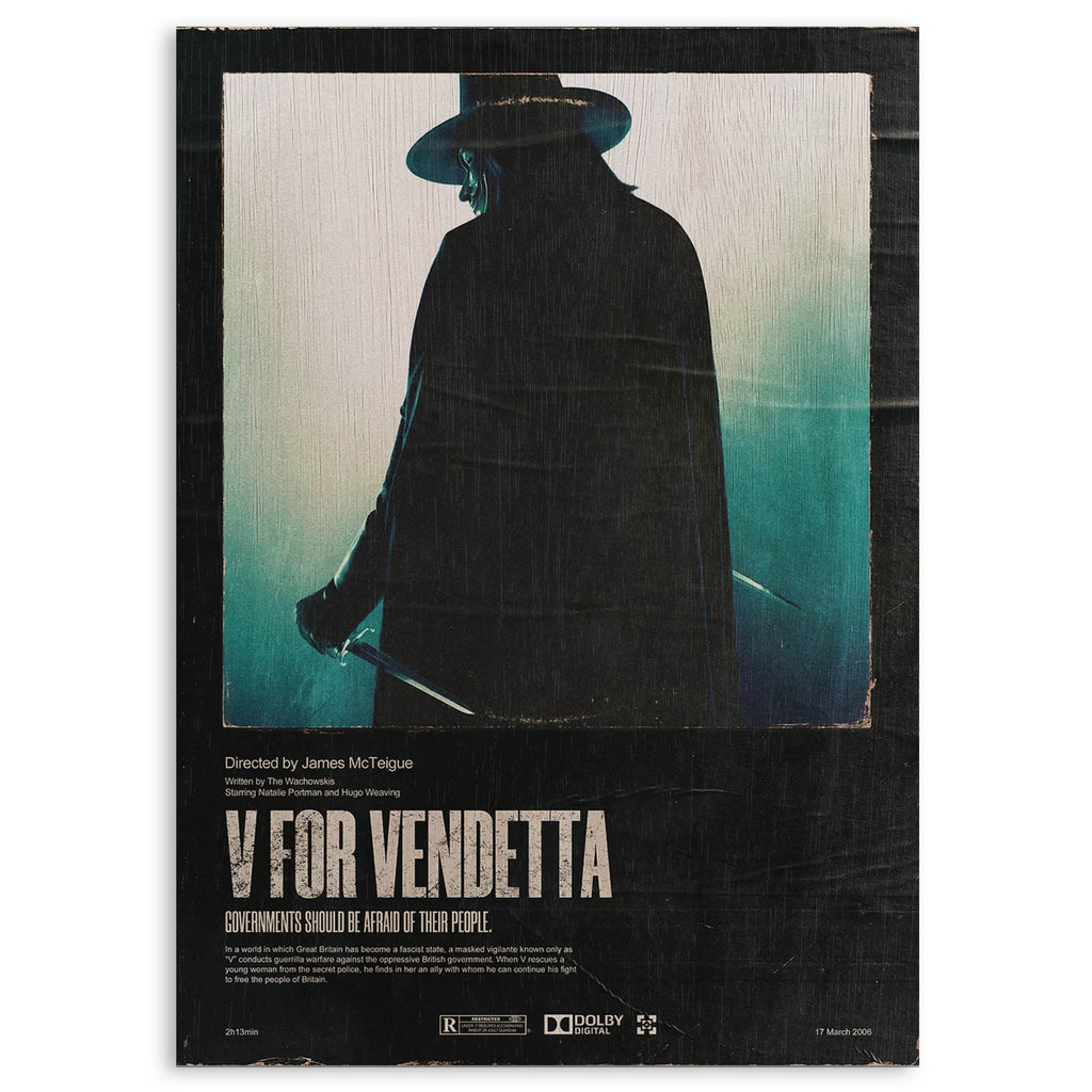 V for Vendetta Wood Print by OnWood Australia