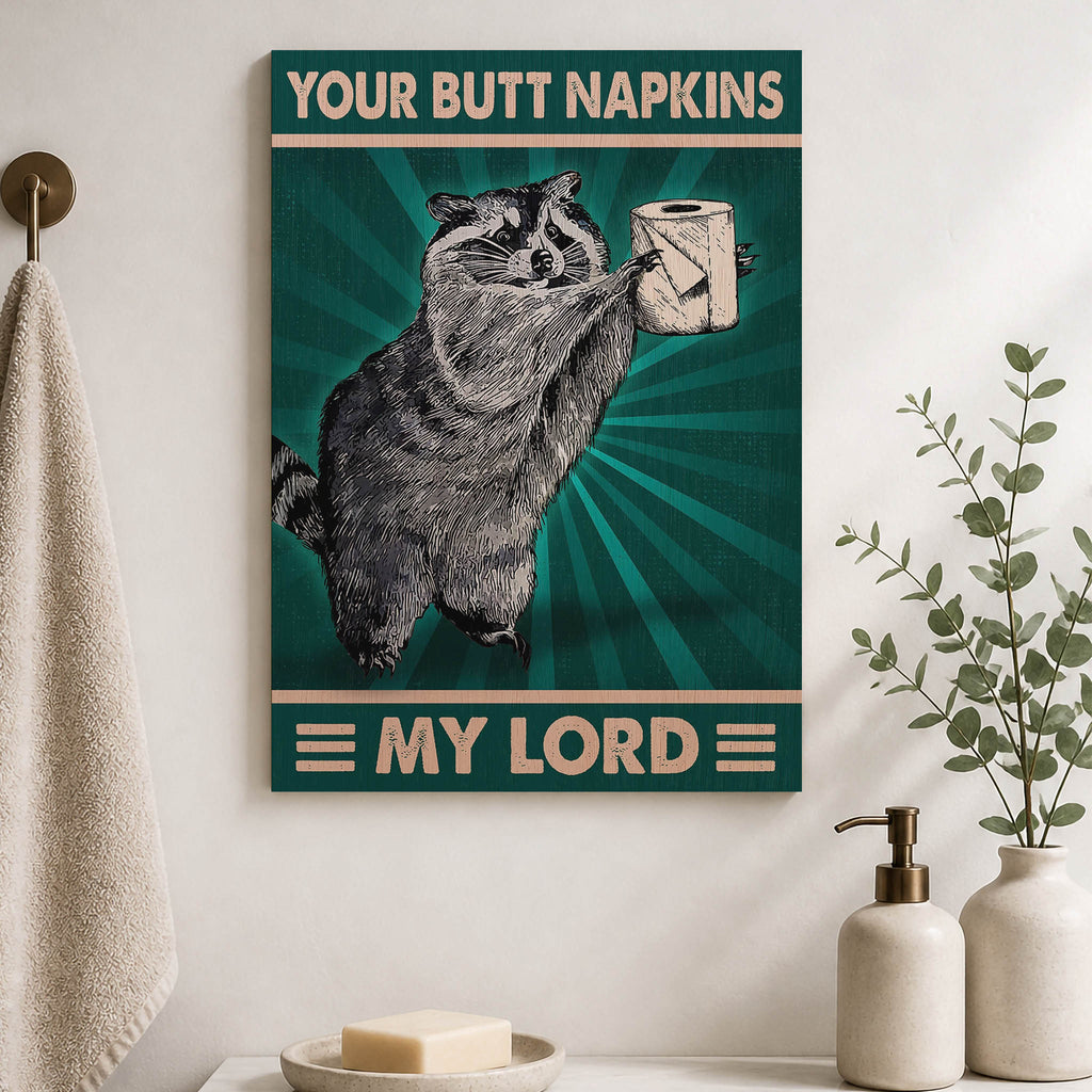 Your Butt Napkins My Lord Wood Print by OnWood Australia