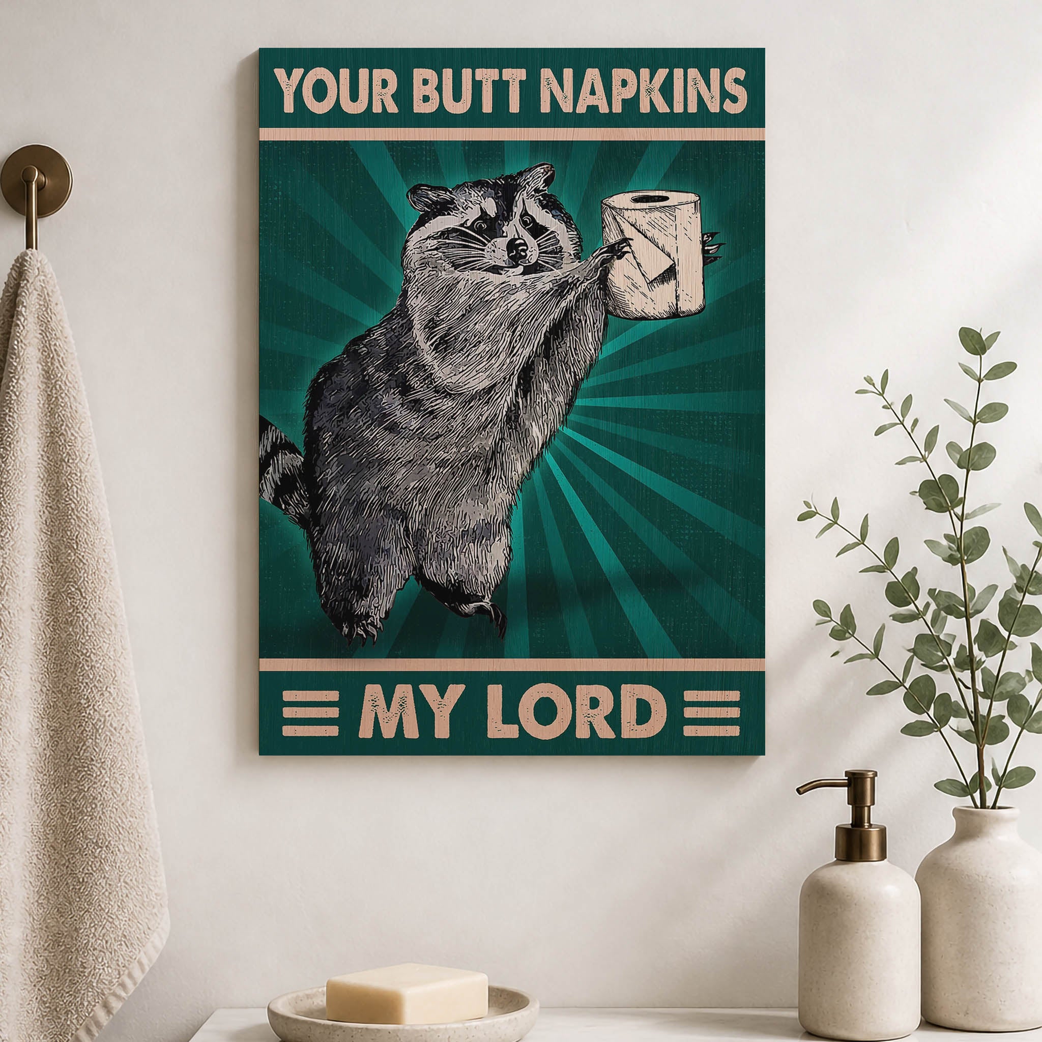 Your Butt Napkins My Lord Wood Print by OnWood Australia