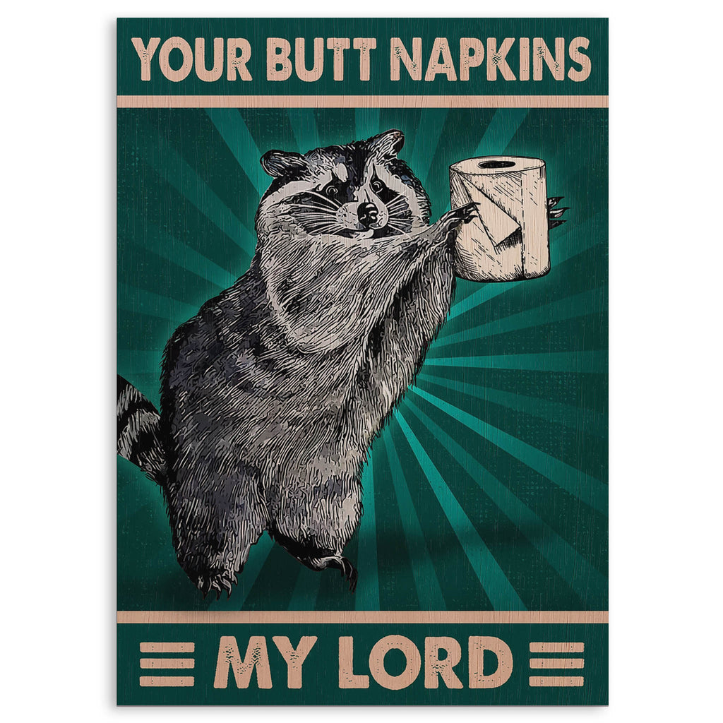 Your Butt Napkins My Lord Wood Print by OnWood Australia